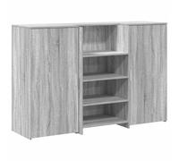 Espositore per ricevimento, Sonoma, grigio, 155 x 50 x 103,5 cm | Legno ingegneristico, bancone integrato, pannelli laterali, armadi, uffici, hotel, cliniche, saloni di bellezza,