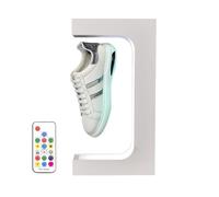 Espositore per scarpe a levitazione, display per scarpe galleggianti a 16 colori con luce a LED, rotazione a 360 gradi, per la decorazione domestica, pubblicità in negozio (White Colored light)