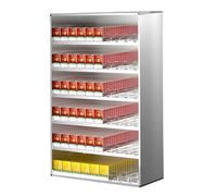 Espositore per sigarette al dettaglio, da parete, automatico, in lega di alluminio, per minimarket, mensole, armadietti (92,5 x 15 x 75 cm)