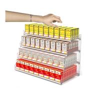 Espositore per Sigarette, espositore Automatico Multistrato Trasparente per Sigarette - Spingi Sigarette da Parete e da Pavimento per minimarket, commissariato, tabaccheria (56,5x29x44,7 cm)