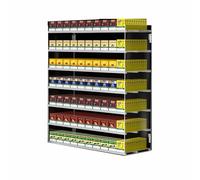 Espositore per Sigarette, espositore per Sigarette da Parete - Espositore Trasparente per sigari, cartine e Caramelle - Organizzatore per Punto Vendita Facile da installare, Dimensioni 91,5X