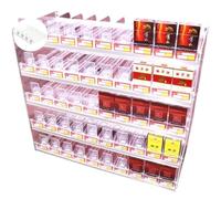Espositore per Sigarette, espositore per Sigarette in Acrilico Trasparente con spingitore Automatico, 38,5x29x20,6 cm - Espositore per Sigarette e gomme da Masticare, Perfetto per i Negozi d