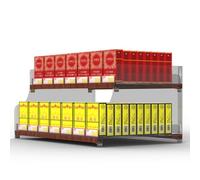 Espositore per Sigarette, espositore per Tabacco in Acrilico - Organizzatore Automatico per Sigarette a 5 Strati e 6 colonne per supermercati - Porta fiammiferi Trasparente per Un merchandis