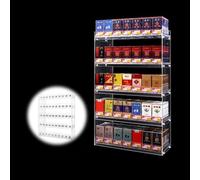 Espositore per sigarette in acrilico con pulsanti automatici, trasparente, per minimarket, mercati e negozi, facile accesso e organizzazione per sigarette