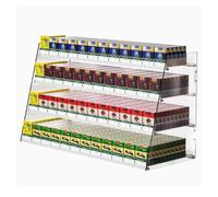 Espositore per sigarette in acrilico, montaggio a parete e da banco, per negozi al dettaglio, 68 x 29 x 17 cm, organizer per sigarette resistente ed elegante