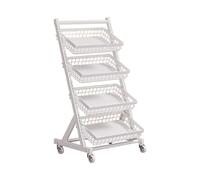 Espositore per snack - Carrello porta frutta e verdura in metallo, organizer rimovibile con clip per riporre la cucina