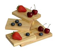 Espositore per sushi, espositore a più piani in legno per la presentazione di cibi, piatto da portata per sushi, per casa, appartamento, ristorante, Izakayas, cucina, sala da pranzo, catering e