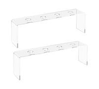 Espositore per tappi da vino, 2 pezzi | Organizzatore trasparente a 4 scomparti antiscivolo per cucina, ufficio, biblioteca e per