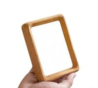 Espositore per tende in legno massiccio, cornice rettangolare con base in acrilico, adatto per Mini standard per dimensioni da collezione (F)