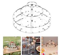 Espositore per torte acrilico 3 livelli contiene 30 lecca-lecca per riunioni di