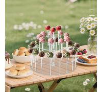 Espositore per torte acrilico 3 livelli contiene 30 lecca-lecca per riunioni di