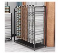 Espositore per trapunte Scaffale portaoggetti per trapunte per uso domestico, Sartoria Scaffale espositivo per tessuti, Da terra Asciugamani da bagno Stendibiancheria(Black,With 8 Swivel Bars)