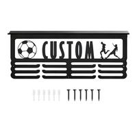 Espositore per trofei | Accessori da parete in metallo per la casa - Mensola da parete con ganci - per calcio sport corsa, baseball lotta softball basket ginnastica tennis pallavolo