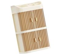 Espositore per trucco di alta qualità, elegante organizer verticale a 3 strati con coperture antipolvere per comò, scrivania, bagno, contatore organizer