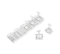 Espositore per unghie 10/5 pezzi supporto for unghie trasparente for finte pressa su espositore for acrilico formazione for manicure/strumenti for la pratica della pittura(5pcs-Transparent)