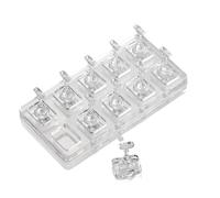 Espositore per unghie 5/10pcs supporto for unghie trasparente for finte non magnetico pressa su espositore for acrilico strumenti for la formazione/pittura delle(10Pcs)