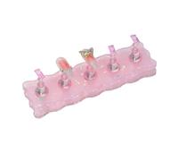 Espositore per unghie Aurora Nail Stand Supporto for unghie bianco rosa for dipingere Pressa magnetica su Tech Practice Display for nail art in acrilico(Color 1)