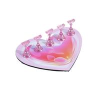Espositore per unghie Set di supporti for unghie a forma cuore for dipingere le , supporto for la stampa sulle , punte for pratiche con espositore for for in acrilico(Heart set)