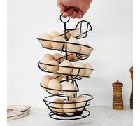 Espositore per uova in metallo con dispenser a spirale per uova, per bancone