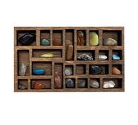 Espositore Per Vassoi Per Stampanti In Legno - Miniatura In Legno Shadow Cubby Box, Vetrina Decorativa Da Parete O Autoportante | Con 25 All'arredamento Della Tua Casa; Sulla Paretomparti Per Figure