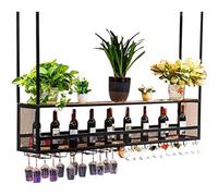 Espositore per vino da soffitto, in metallo, da appendere, mensole galleggianti da parete, supporto per piante da esterno, contenitore decorativo per vino per casa o giardino
