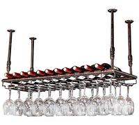 Espositore per vino Scaffale per vino Loft Vento Industriale Retro Appeso Portabottiglie di vino rosso Europeo Portabottiglie di vino Rosso Facile da installare Stoccaggio F L100* W35cm