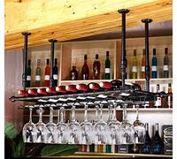 Espositore per vino Scaffale per vino Loft Vento Industriale Retro Appeso Portabottiglie di vino rosso Europeo Portabottiglie di vino rosso Facile da installare Stoccaggio Bronzo L120*W30cm