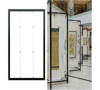 Espositore pieghevole con ruote per mostre d'arte, supporto pieghevole per quadri, calligrafia e poster, soluzione di presentazione portatile e versatile