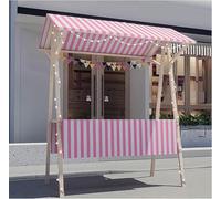 Espositore pieghevole in legno for bancarelle del mercato for venditori all'aperto, carrello mobile for cibo, carrello multiuso for eventi, festival, mercati agricoli, fiere(B,150CM/59IN)