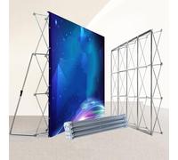 Espositore Pop-up Dritto in Tessuto, Supporto Portatile Pieghevole per Stand fieristico, Supporto per striscioni a Traliccio per esposizioni, Stand, Fotografia (2,3 mx1,55 m (7,5 Piedi x 5 Piedi))