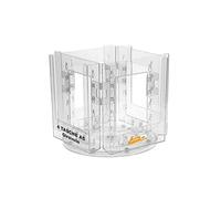 ESPOSITORE PORTA DEPLIANT GIREVOLE A 4 TASCHE FORMATO A5 BANCO TAVOLINO BANCONE