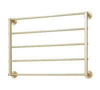 Espositore porta-nastri in metallo, Espositore per cravatte e sciarpe per negozi, Organizzatore porta-rocchetti, per laboratorio artigianale, negozio di fiori, pasticceria(Gold,5-Tier/70x60cm)
