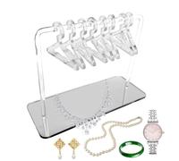 Espositore portagioie - Mini supporto in acrilico, mini appendiabiti, layout multiplo ordinato per migliorare la visibilità dei gioielli, adatto per banchi di boutique, bancarelle di mercato, personli