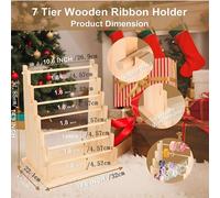 Espositore portaoggetti in legno con nastri, per regali e gioielli, per