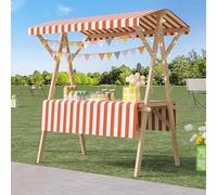 Espositore portatile, arancione 120 in legno leggero pieghevole per bancarella del mercato notturno, bancarella per mobili da esterno e mobile per carrello per auto, espositore promozionale