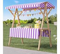 Espositore portatile, viola 150 in legno leggero pieghevole per bancarelle del mercato notturno, espositore per mobili da esterno mobile per espositori per carrelli per auto, espositore mobi