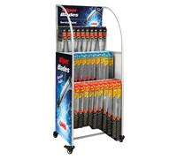 Espositore professionale spazzole tergicristallo Completo di 30 ganci. Distanza