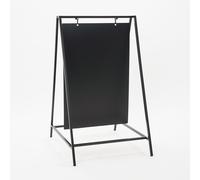 Espositore Pubblicitario Bifacciale Bifacciale con Lavagna 50x70 cm in Metallo Nero