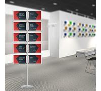 ESPOSITORE PUBBLICITARIO DA PAVIMENTO A PIANTANA 10 PAG A4 ORIZZONTALE ALMA002/O