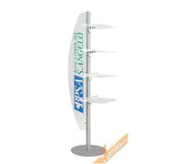 ESPOSITORE PUBBLICITARIO DA PAVIMENTO A VELA A PIANTANA PORTA OGGETTI ALMA003