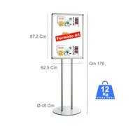 ESPOSITORE PUBBLICITARIO DA PAVIMENTO CORNICE A SCATTO FORMATO A1 MONOFACCIALE