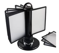 Espositore pubblicitario desktop, scaffale promozionale regolabile, capacità di 20 pagine, supporto rotante per la reception dell'hotel e l'uso del ristorante