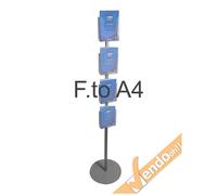 ESPOSITORE PUBBLICITARIO FORMATO A4 DA PAVIMENTO PORTA DEPLIANT LOCANDINE EASY01