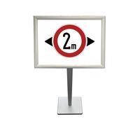 Espositore pubblicitario, resistente all'acqua, spessore cornice 32 mm, alluminio, argento A1 (1 set) NEW