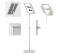 ESPOSITORE PUBBLICITARIO SILVER A LEGGIO FORMATO A4 ALLUNGABILE E ACCORCIABILE O