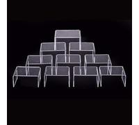 Espositore Rialzato In Acrilico - Design Aperto Con Presa Rapida, Set Da Dieci Pezzi Supporto Trasparente Per Trucchi, Scaffale Trasparente A Più Livelli, Supporto Per Cosmetici In Rigida Art