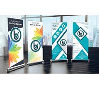 Espositore Roll Up 80x200cm Compreso di Telo banner 440gr stampato a colori e già montato include Borsa Trasporto