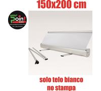 ESPOSITORE ROLL UP ROLLUP BANNER 150X200 NO STAMPA SOLO BIANCO BORSA MONTAGGIO.