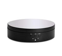 Espositore rotante elettrico a 360 gradi, supporto rotondo per display con ricarica intelligente, per fotografie, riprese video, oggetti di scena, gioielli, display (nero)