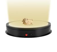 Espositore rotante elettrico Vassoio girevole con illuminazione a LED e telecomando,Rotazione a 360° Piattaforma panoramica fotografica,per Panoramica dei prodotti,Shooting